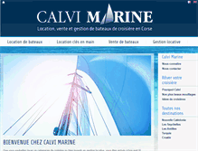 Tablet Screenshot of calvi-marine.com